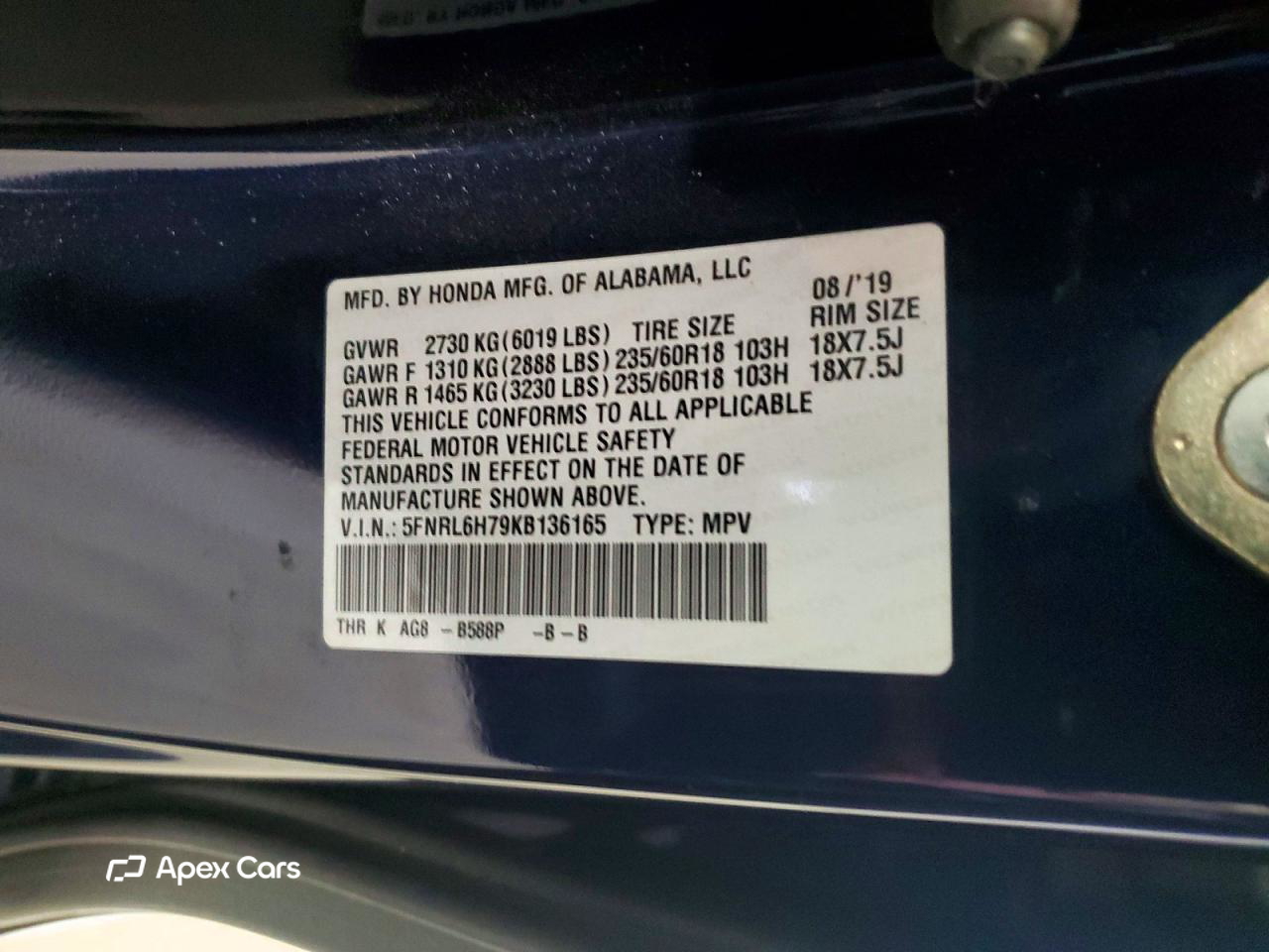 Honda Odyssey 2019