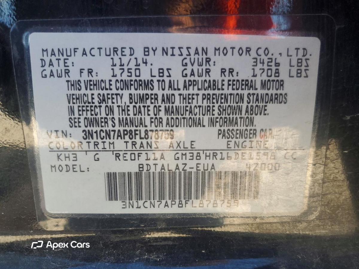 Nissan Versa 2015