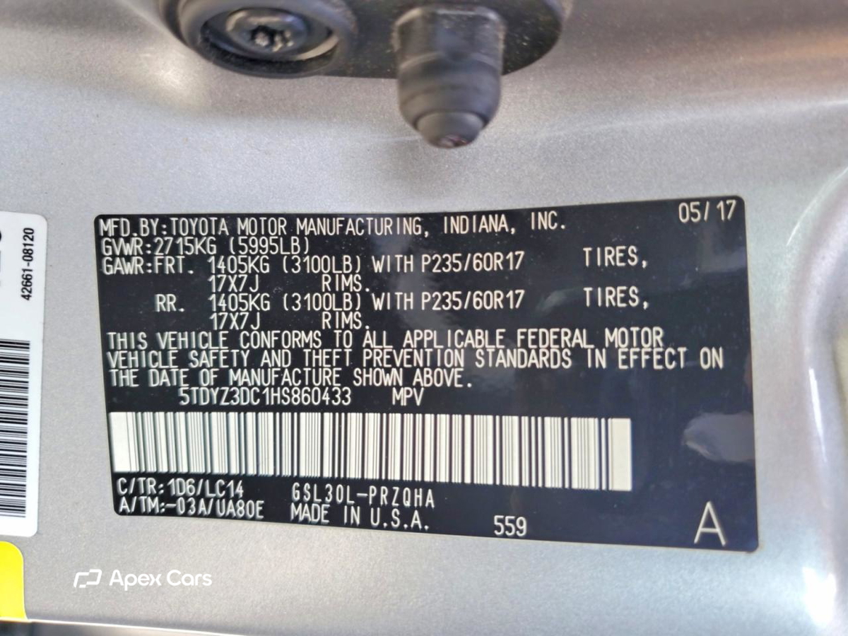 Toyota Sienna 2017