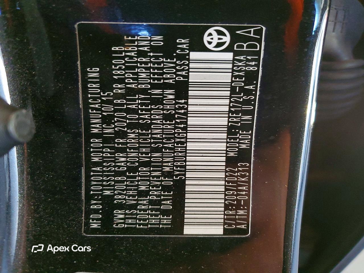 Toyota Corolla 2016