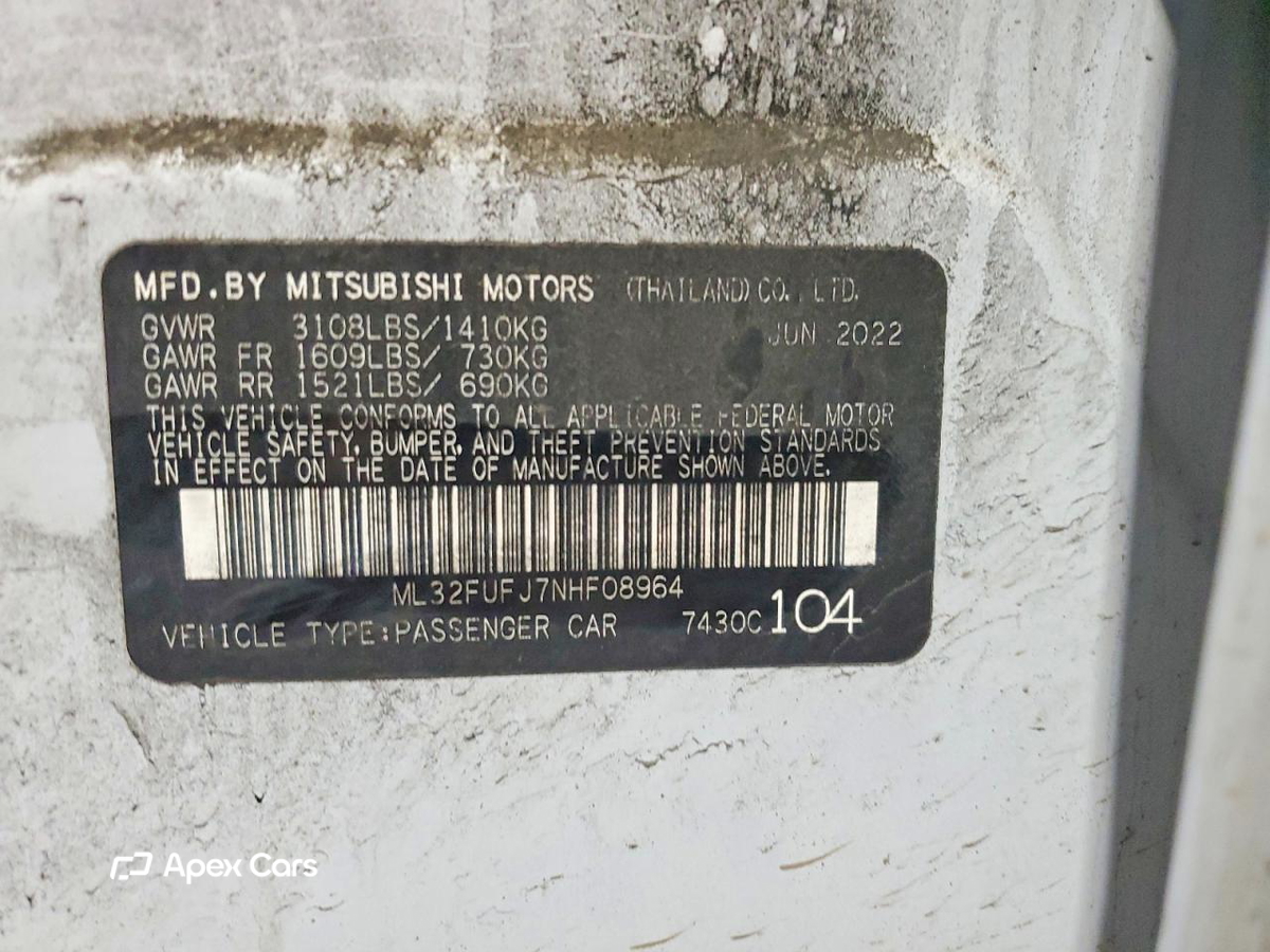 Mitsubishi Mirage 2022