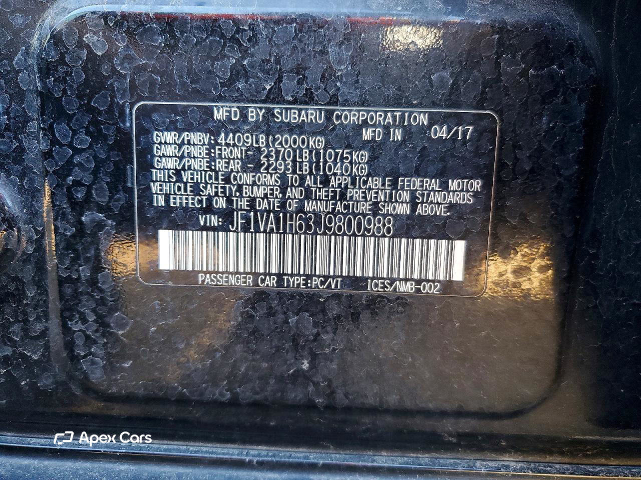 Subaru WRX 2018