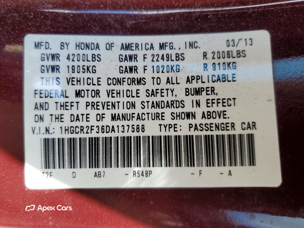 Honda Accord 2013
