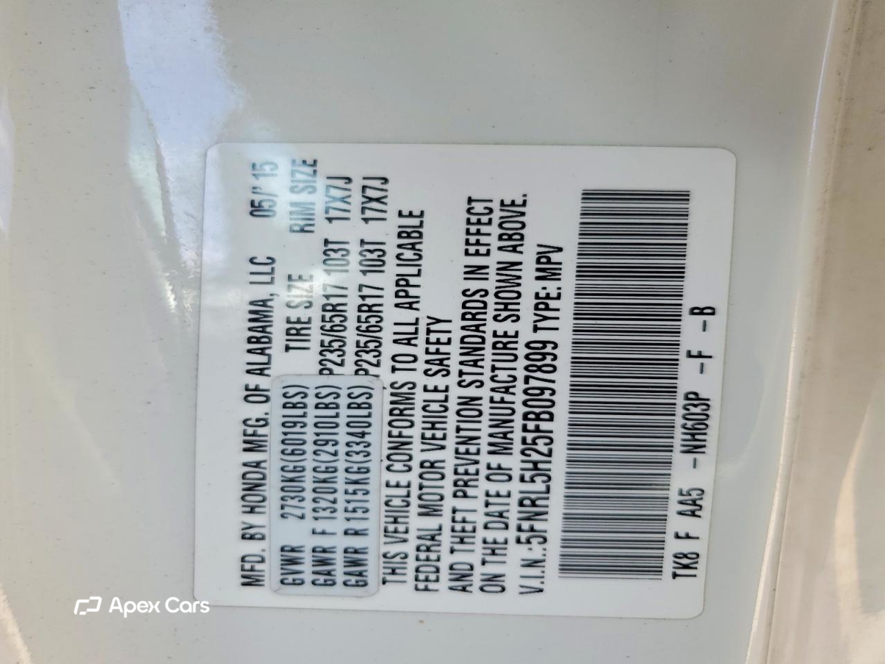Honda Odyssey 2015