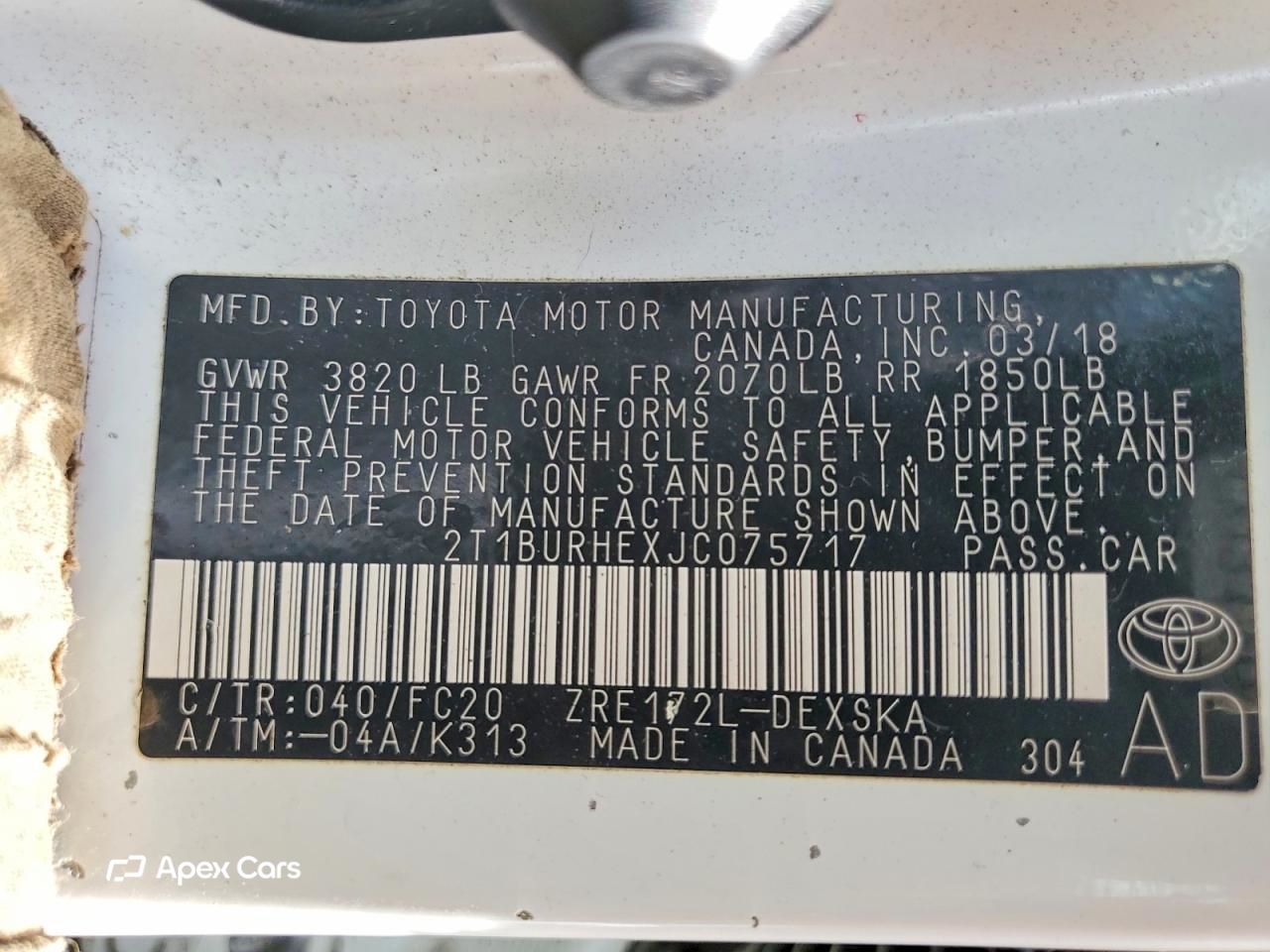Toyota Corolla 2018
