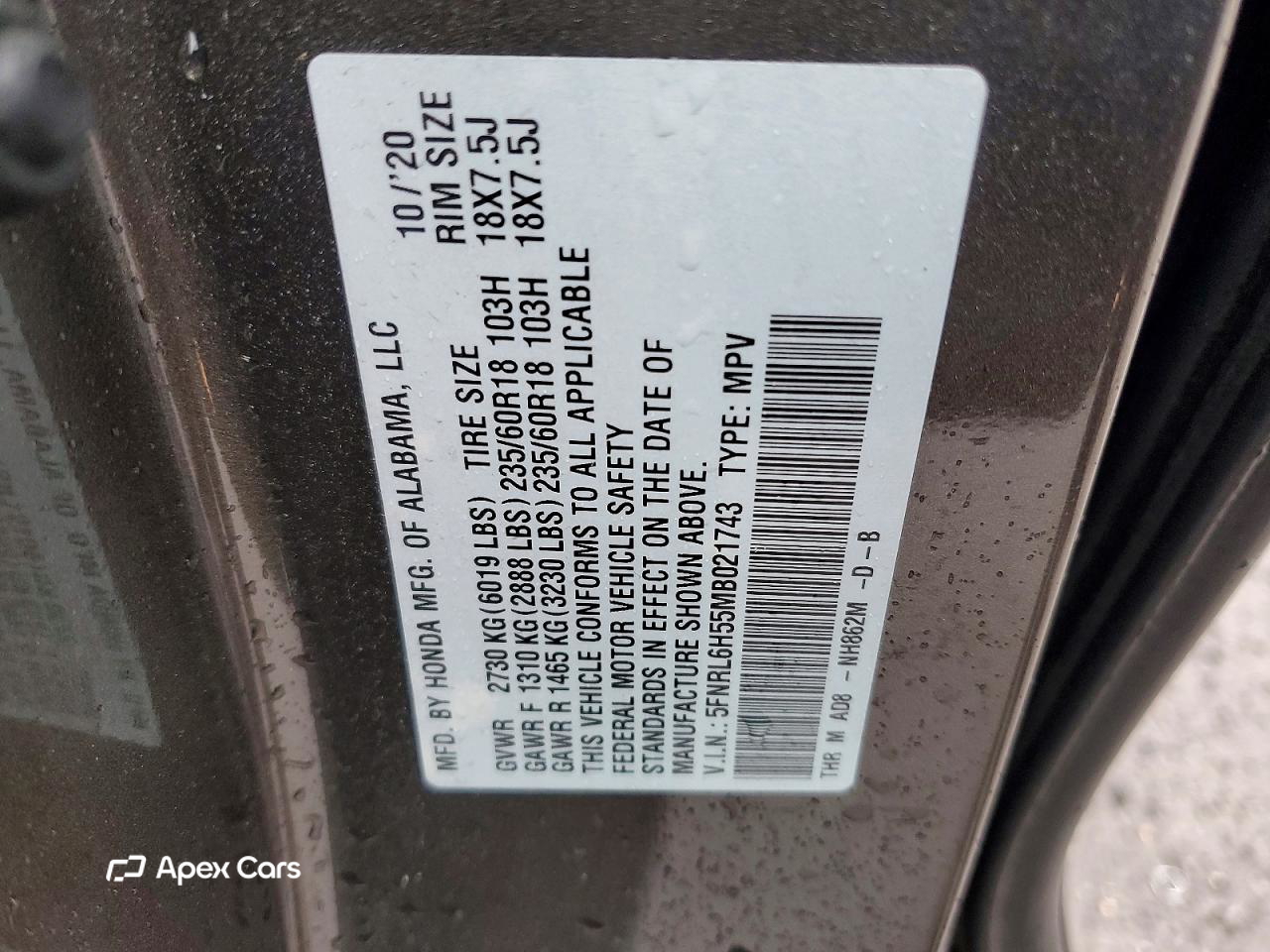 Honda Odyssey 2021