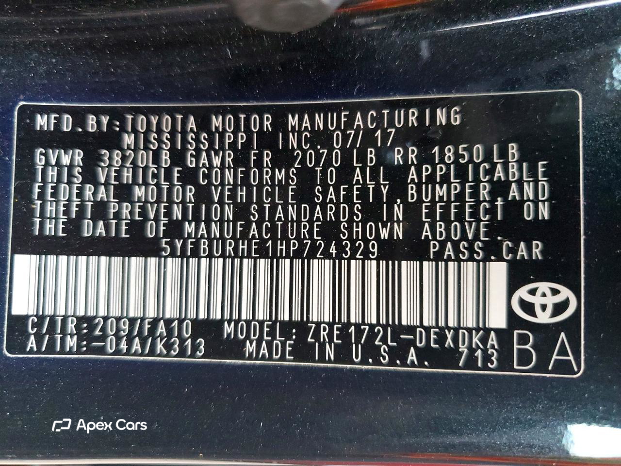 Toyota Corolla 2017