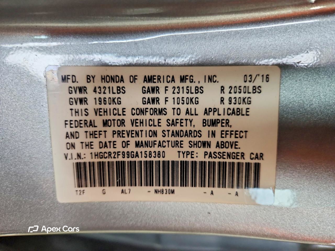 Honda Accord 2016