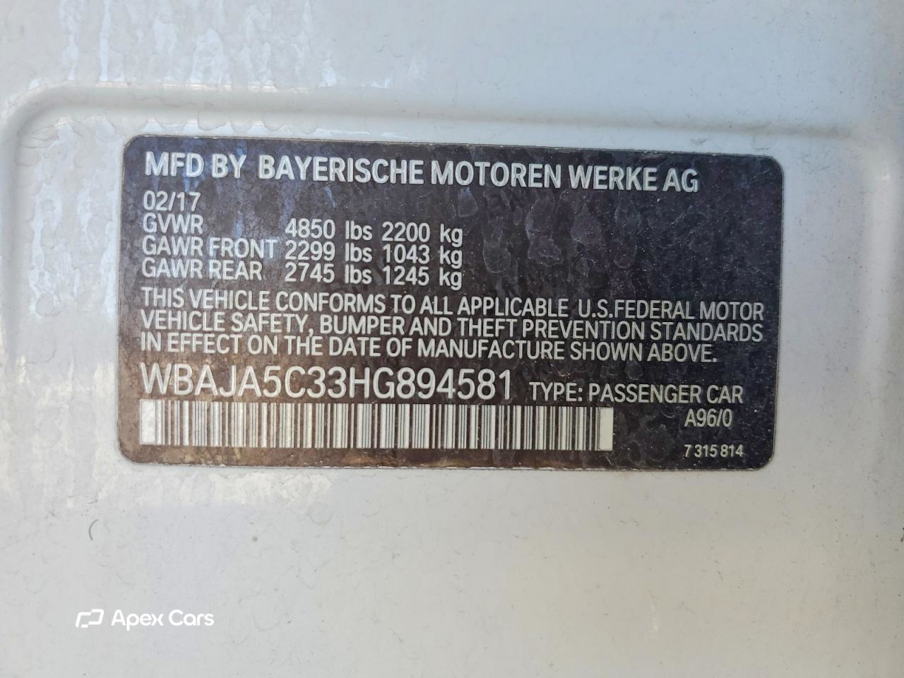BMW Series 5 2017