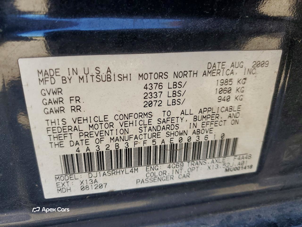 Mitsubishi Galant 2010