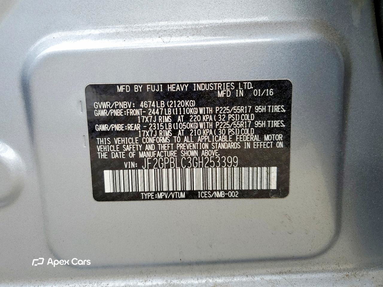 Subaru XV 2016