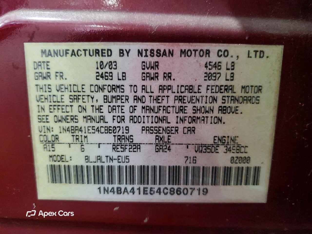 Nissan Maxima 2004
