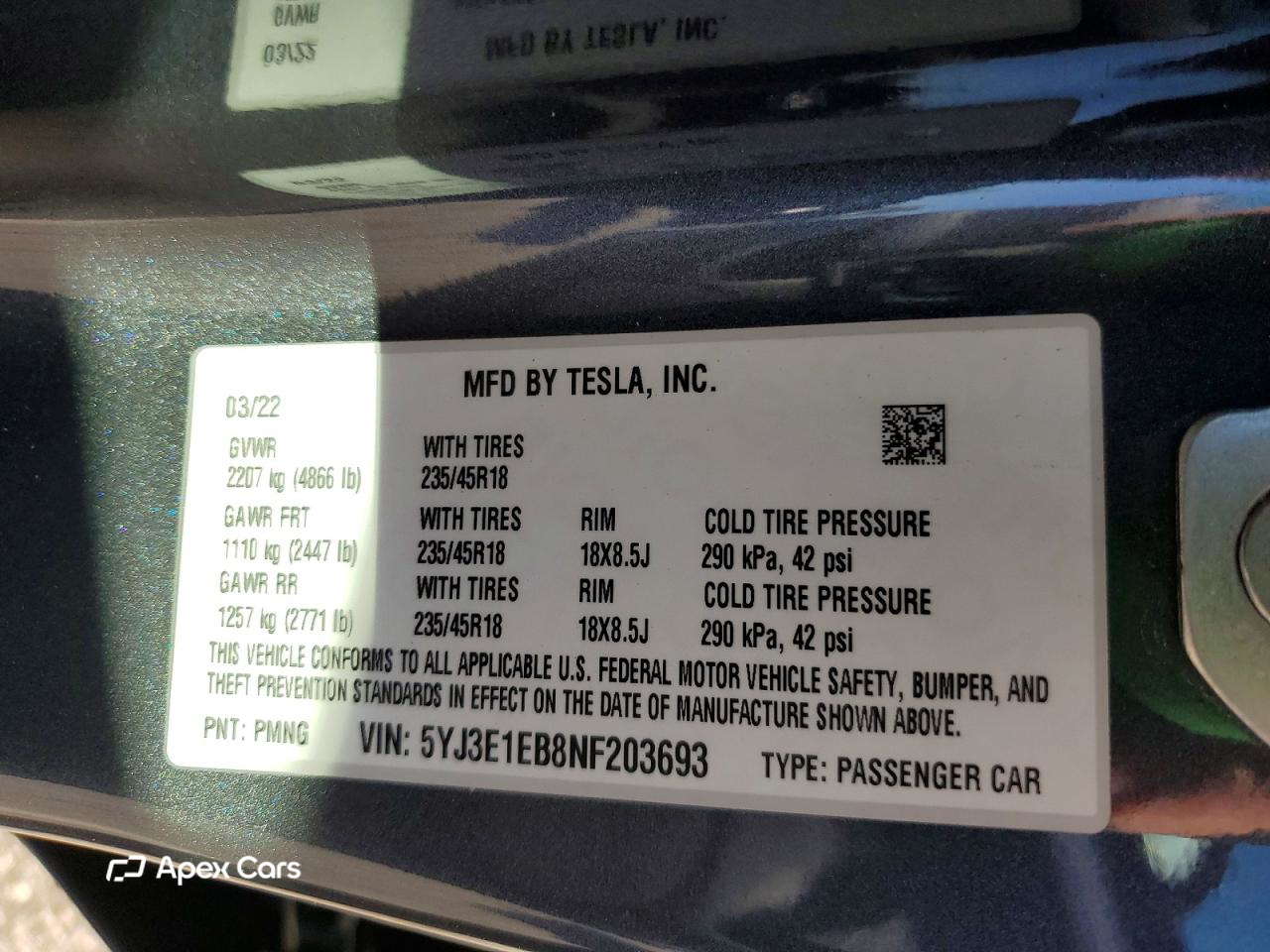 Tesla Model 3 2022