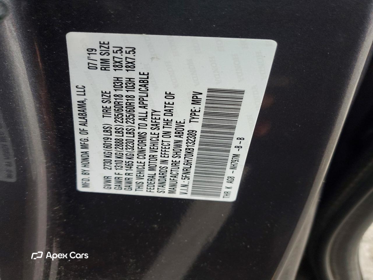 Honda Odyssey 2019
