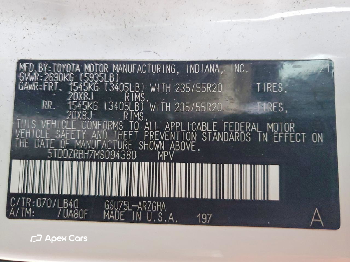 Toyota Highlander 2021
