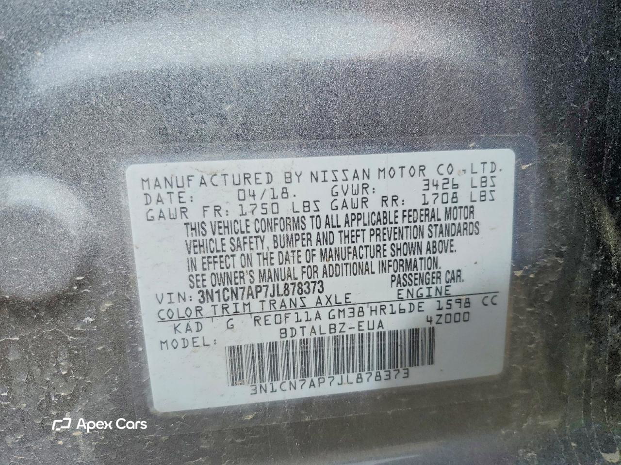 Nissan Versa 2018