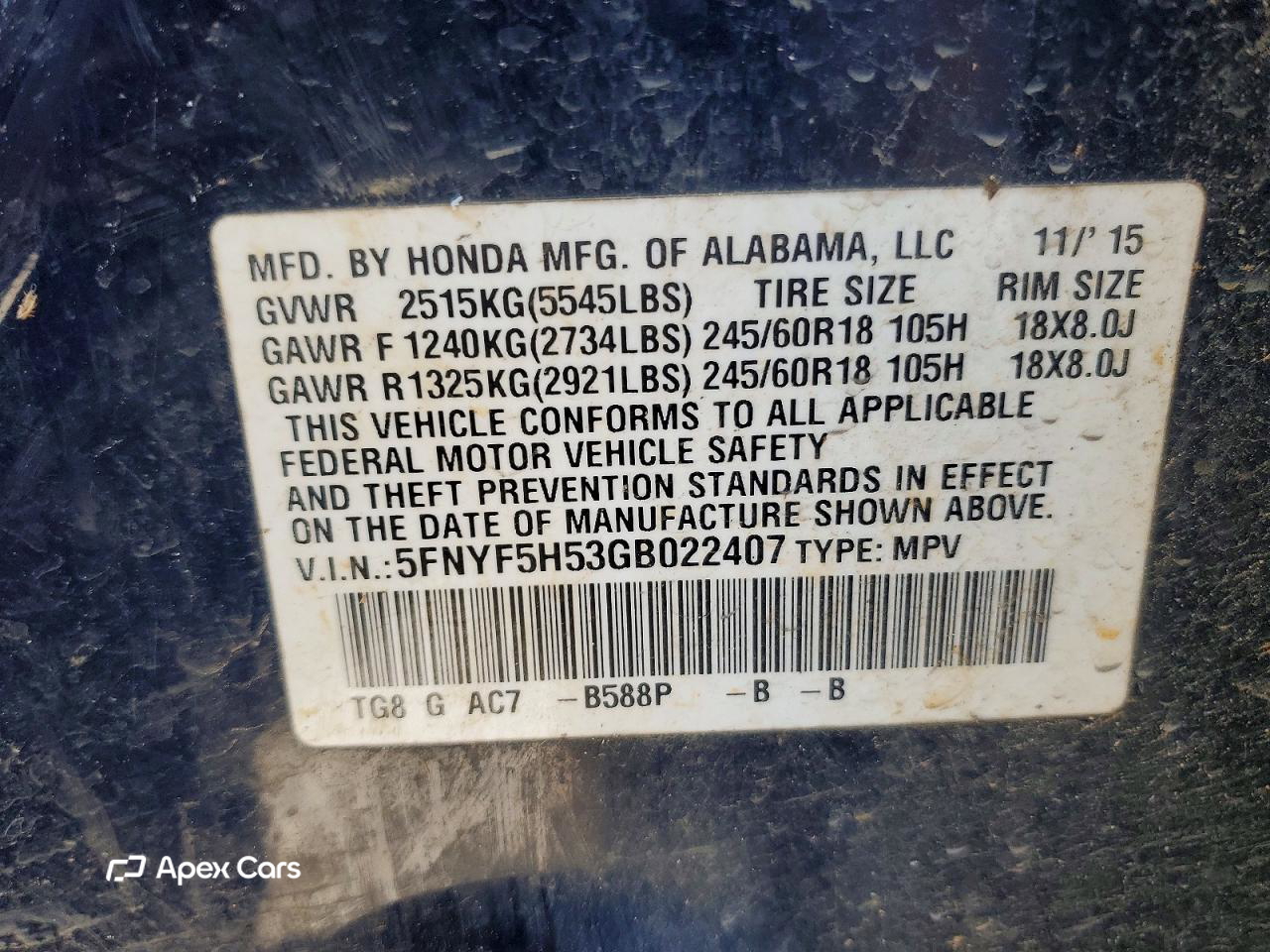 Honda Pilot 2016