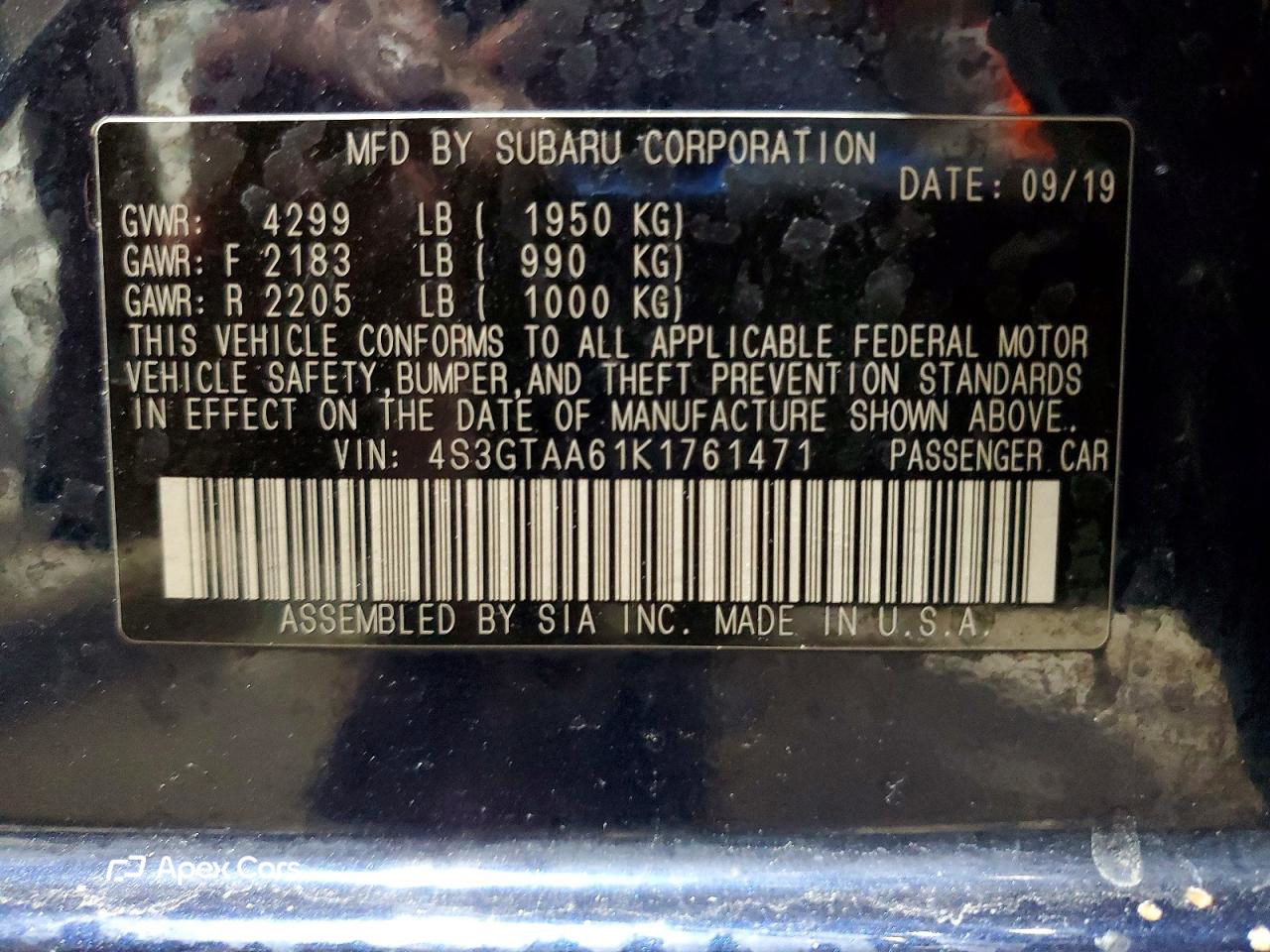 Subaru Impreza 2019
