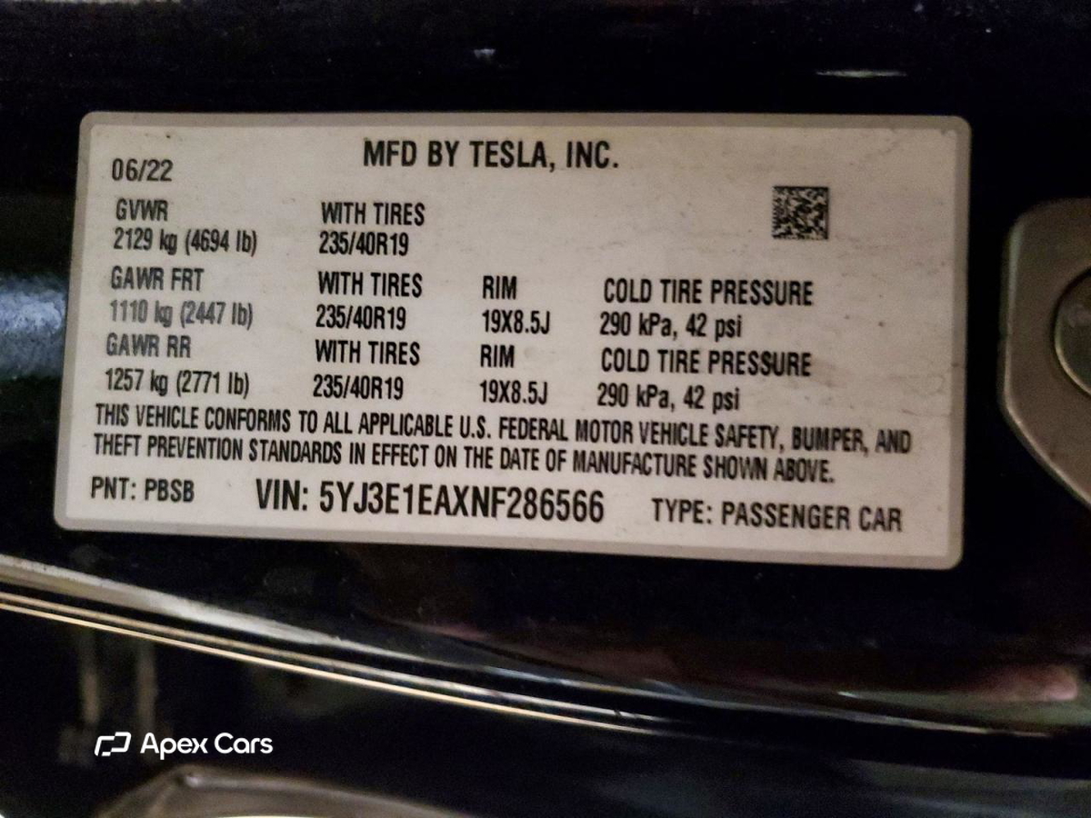 Tesla Model 3 2022