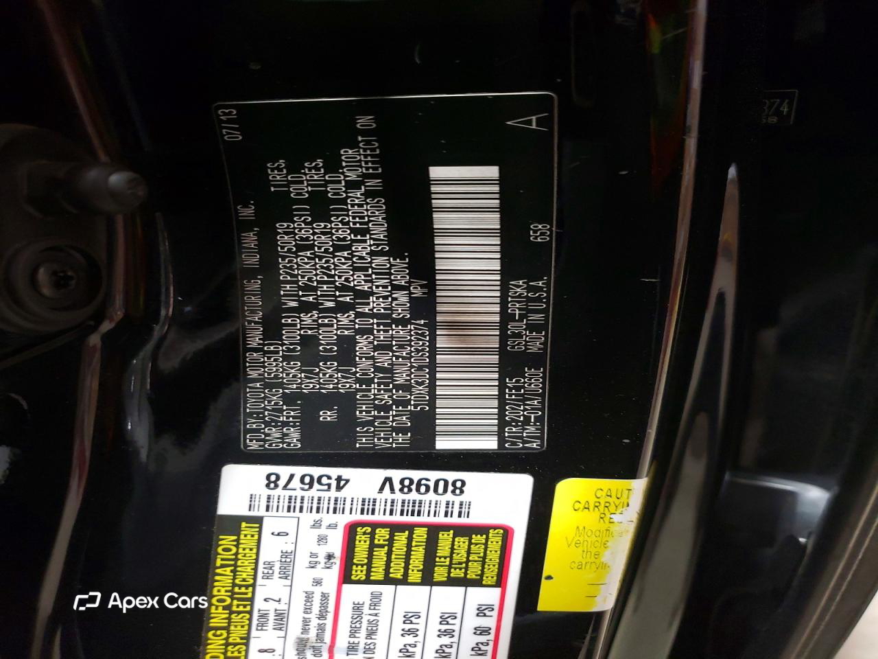 Toyota Sienna 2013