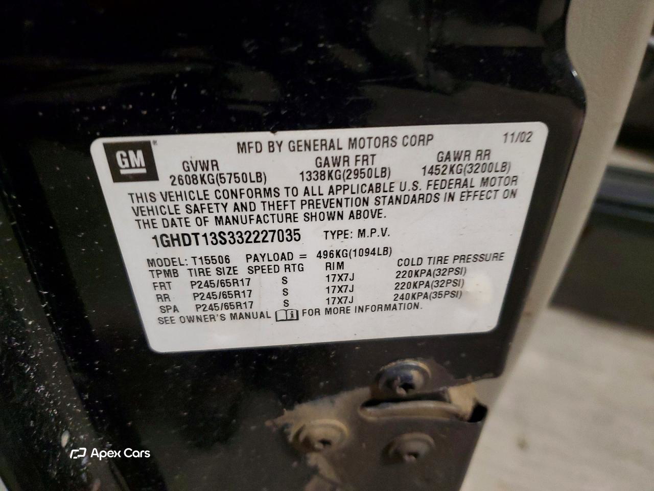 Oldsmobile Bravada 2003