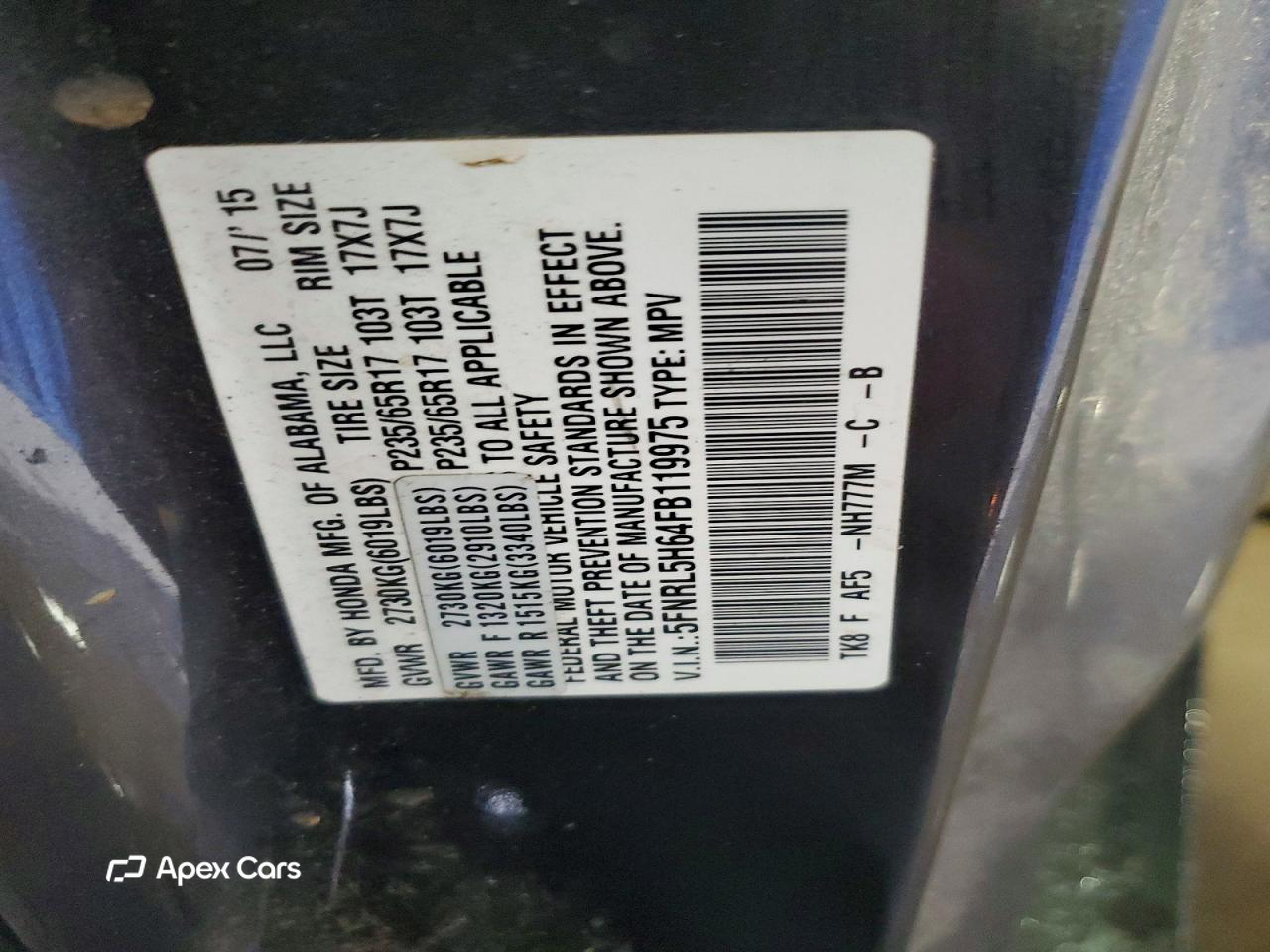 Honda Odyssey 2015