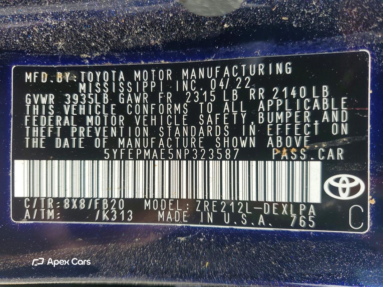 Toyota Corolla 2022