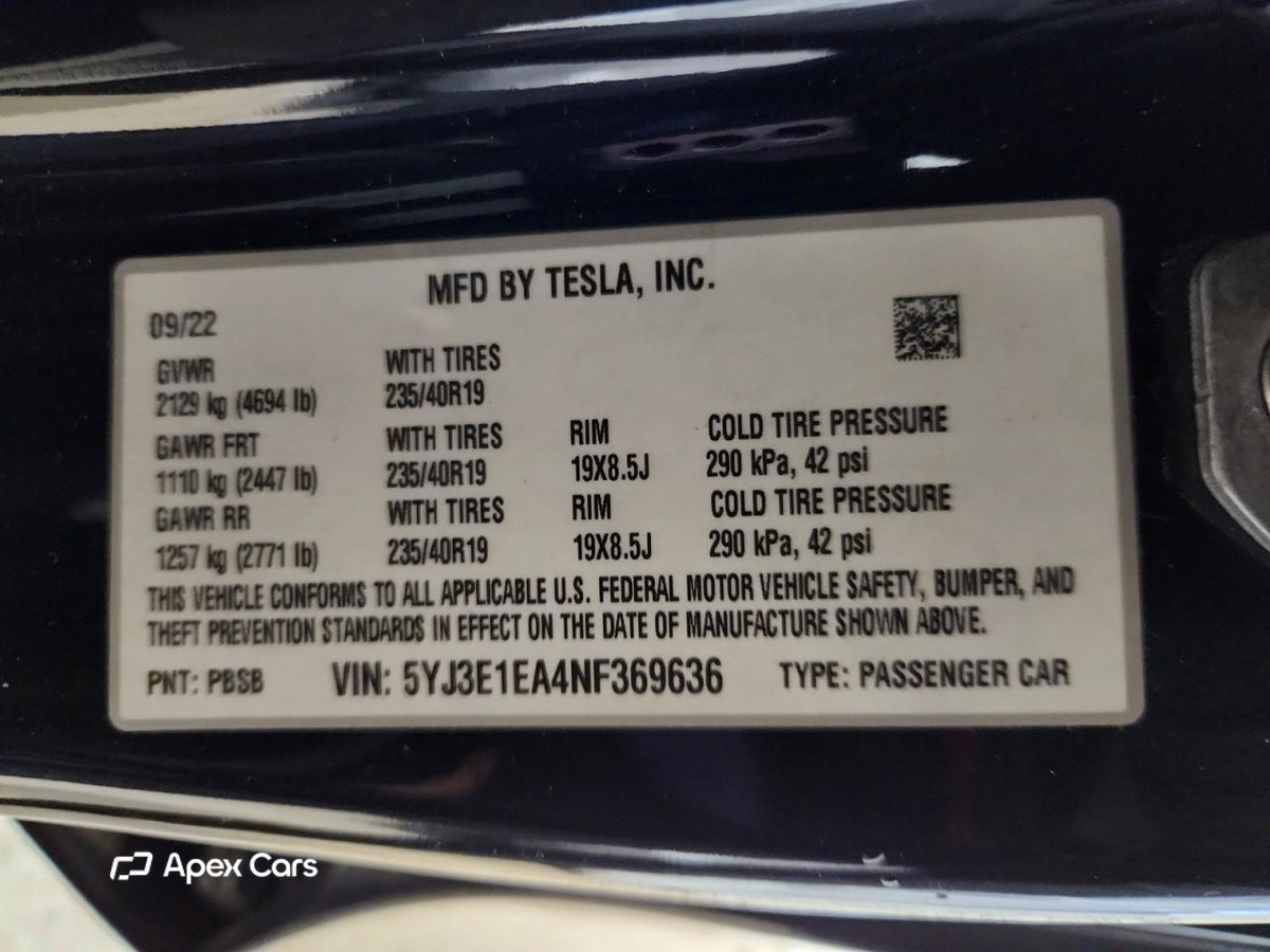 Tesla Model 3 2022