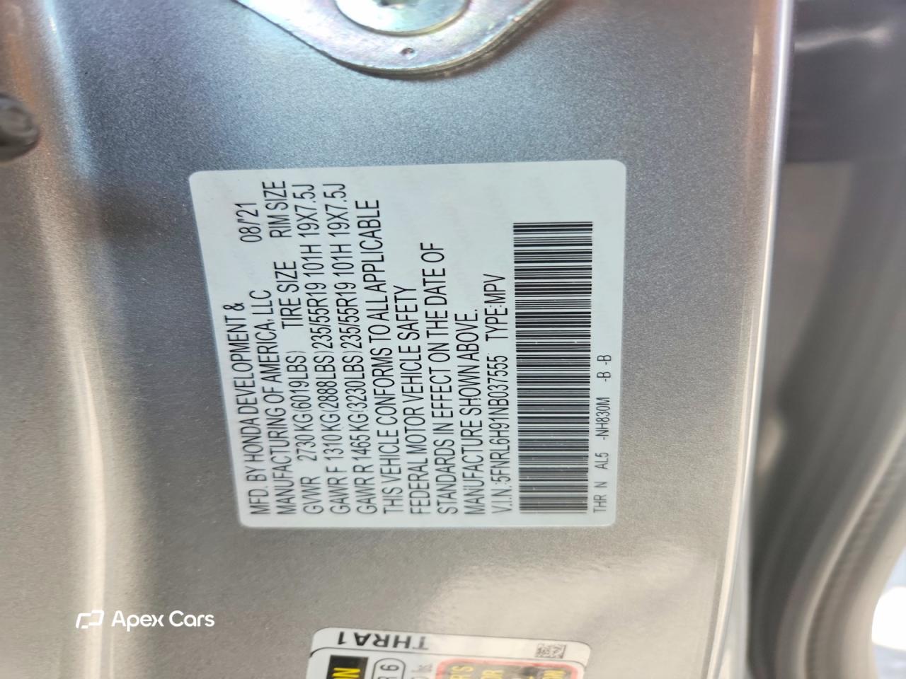 Honda Odyssey 2022