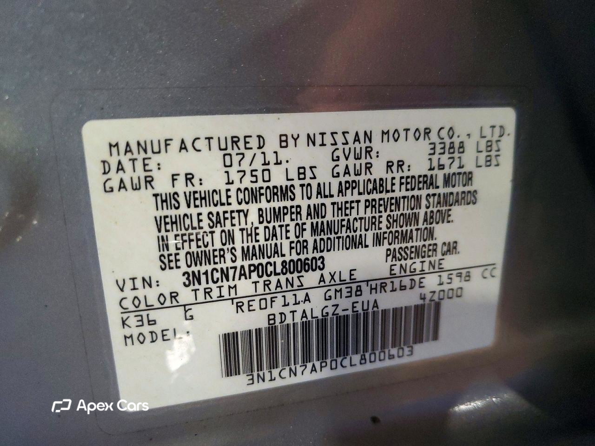 Nissan Versa 2012