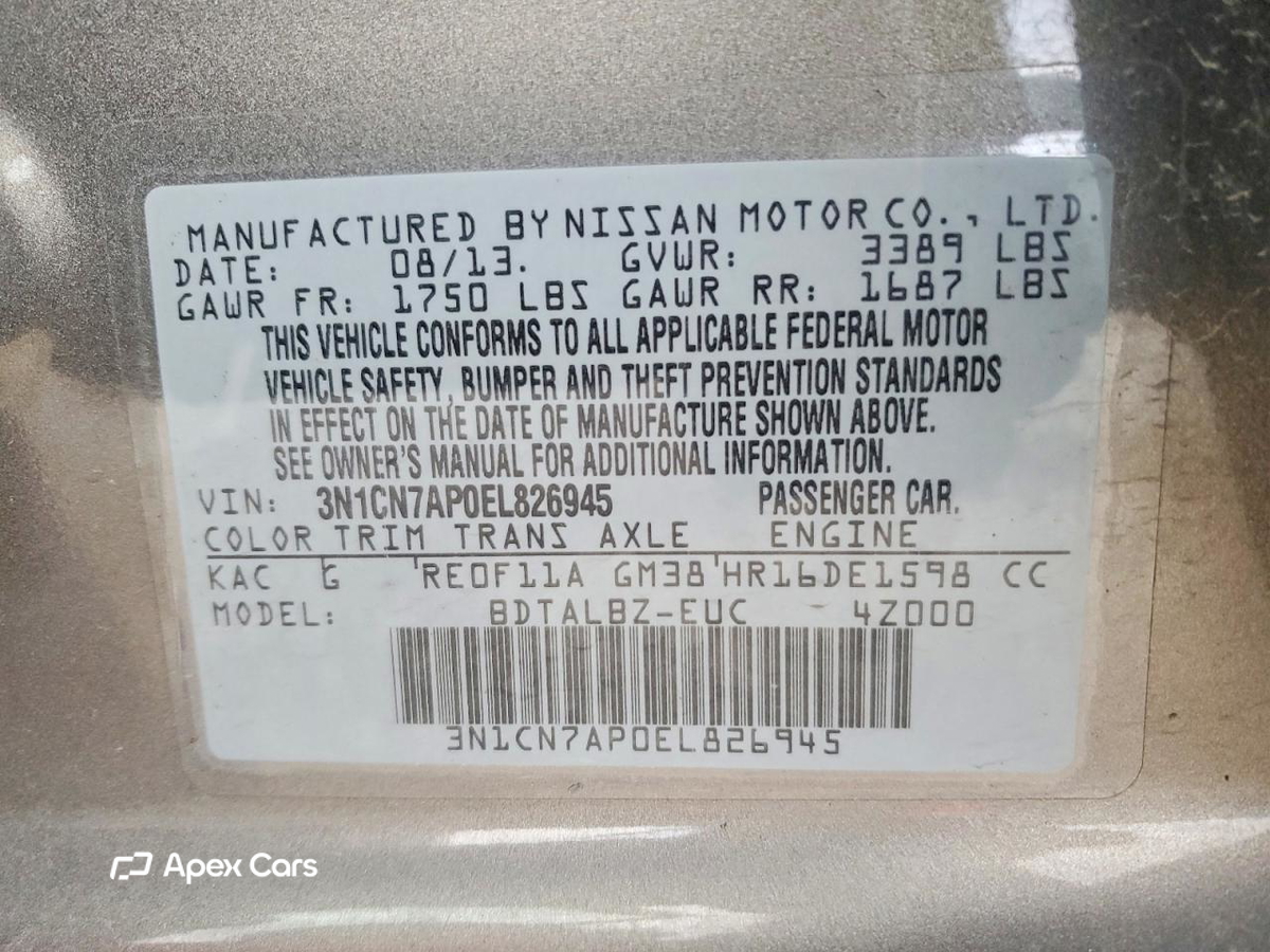 Nissan Versa 2014