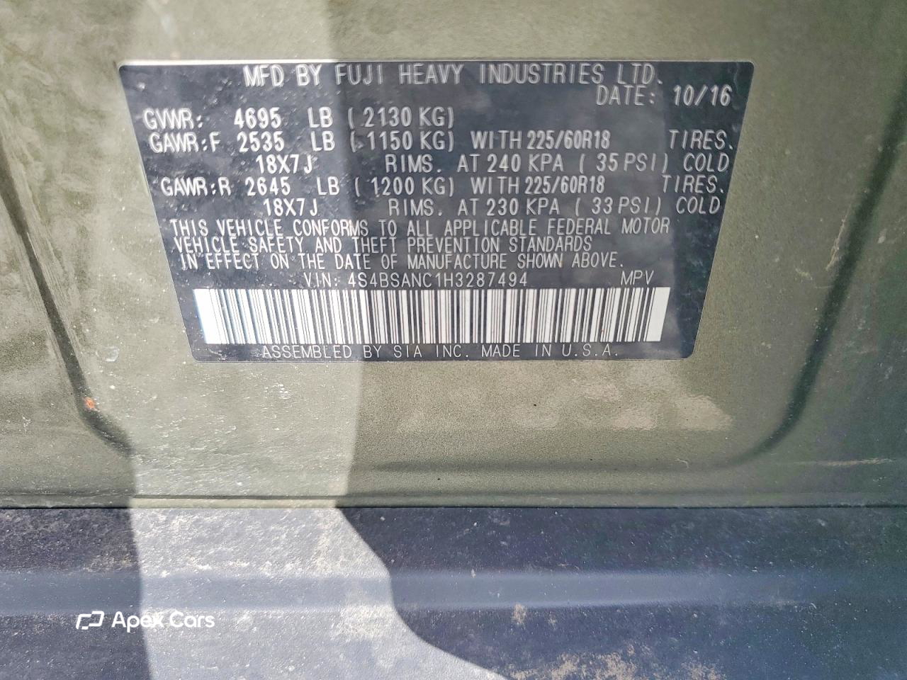Subaru Outback 2017
