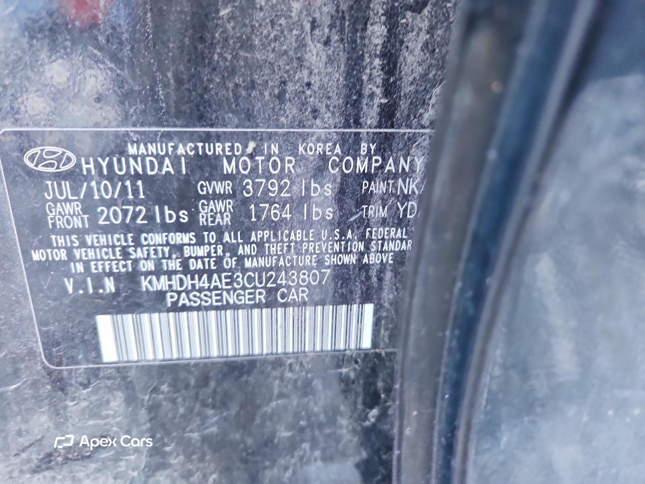 Hyundai Elantra 2012