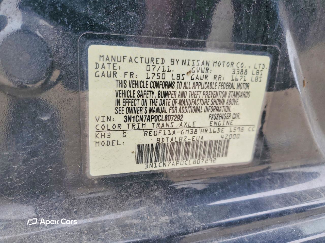 Nissan Versa 2012