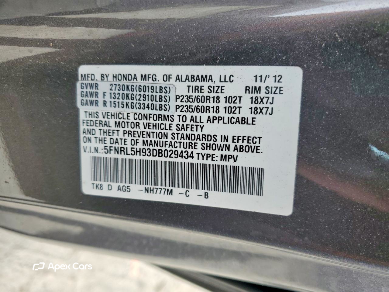 Honda Odyssey 2013