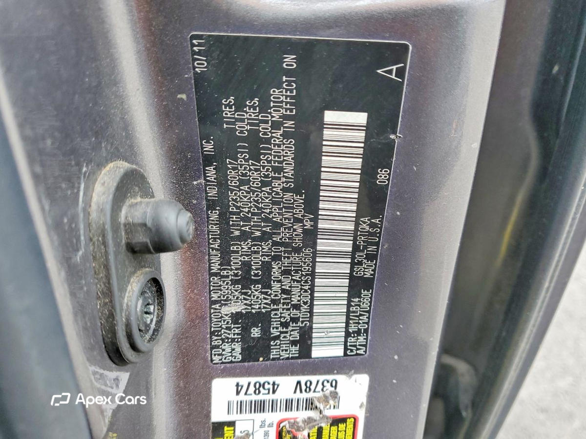 Toyota Sienna 2012