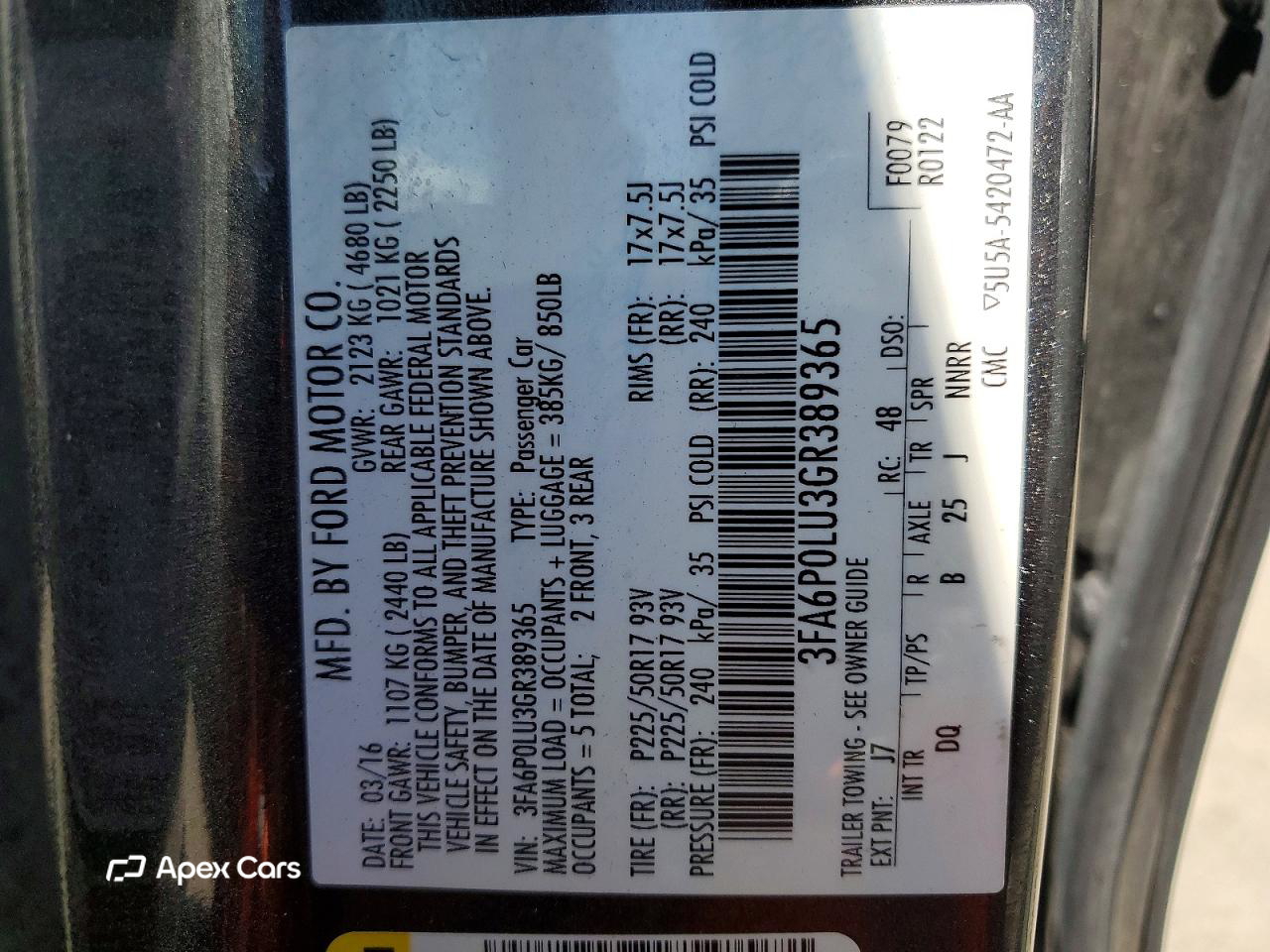Ford Fusion 2016
