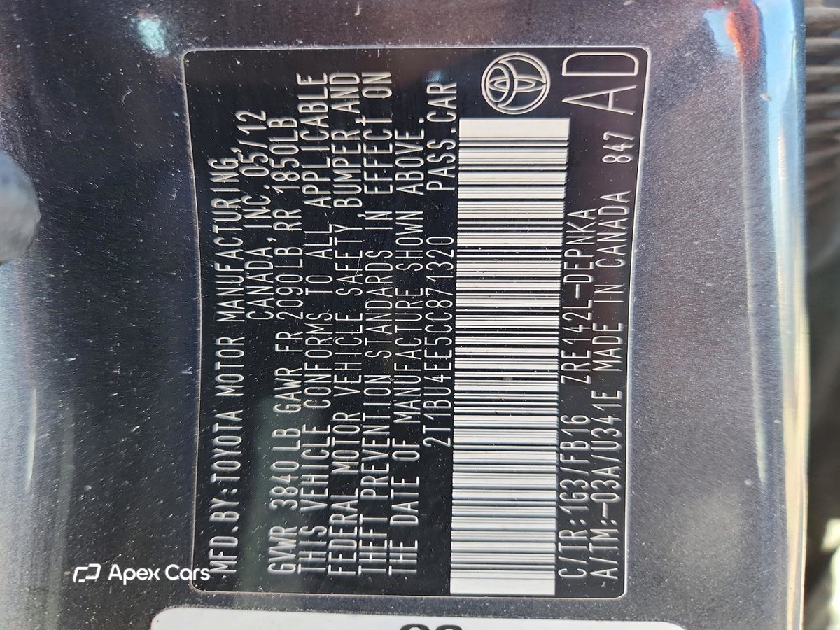 Toyota Corolla 2012