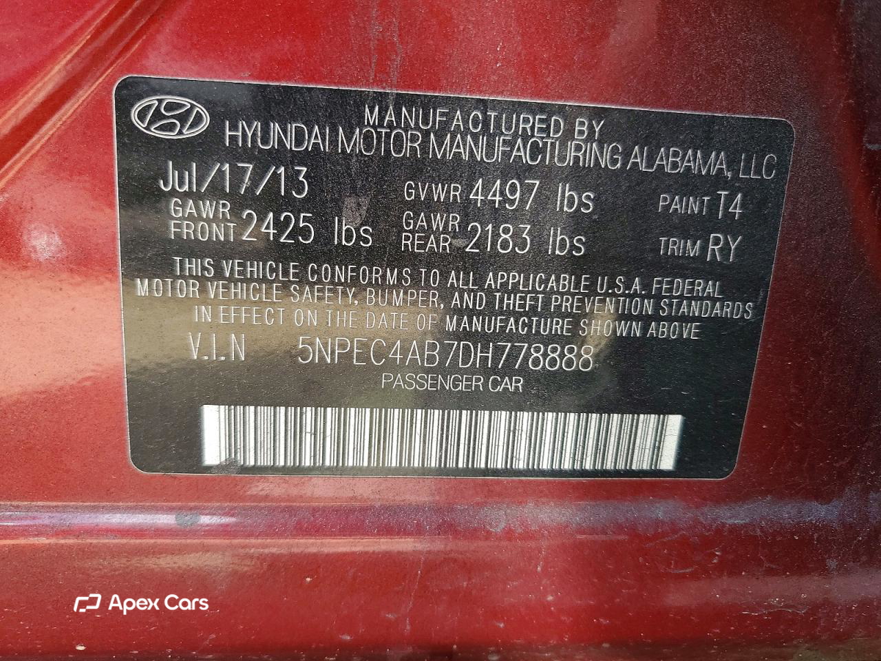 Hyundai Sonata 2013