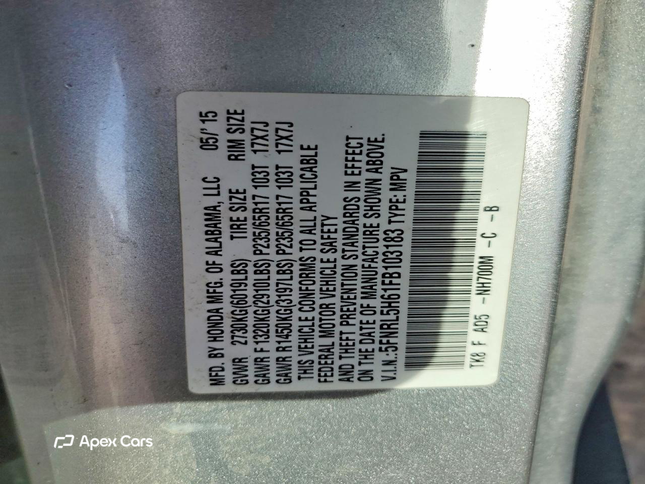 Honda Odyssey 2015