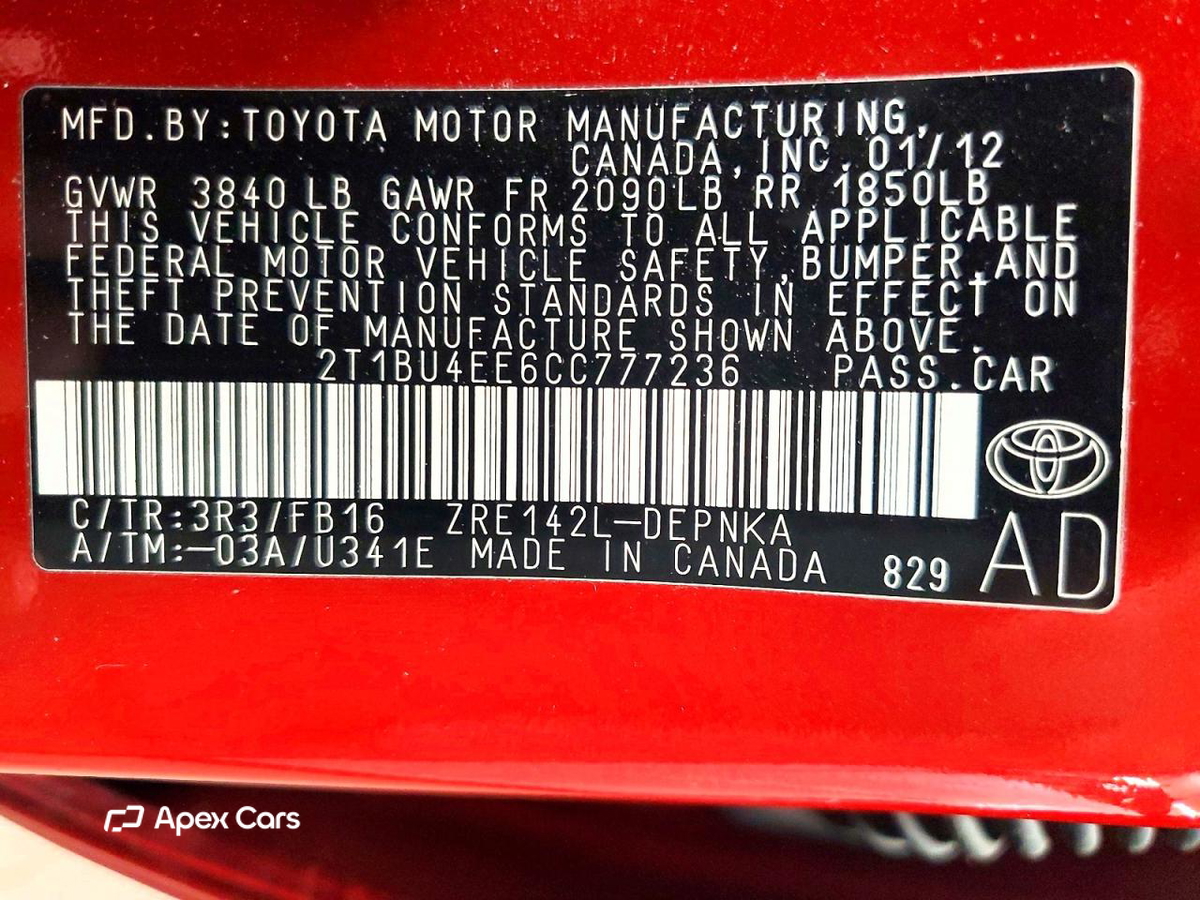 Toyota Corolla 2012