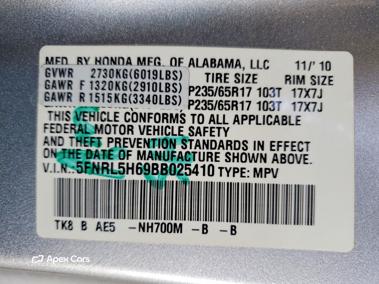 Honda Odyssey 2011