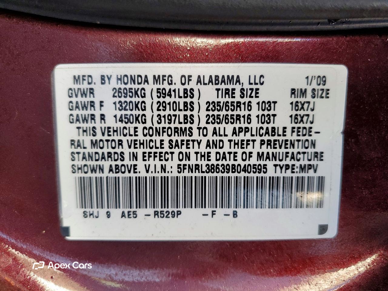 Honda Odyssey 2009