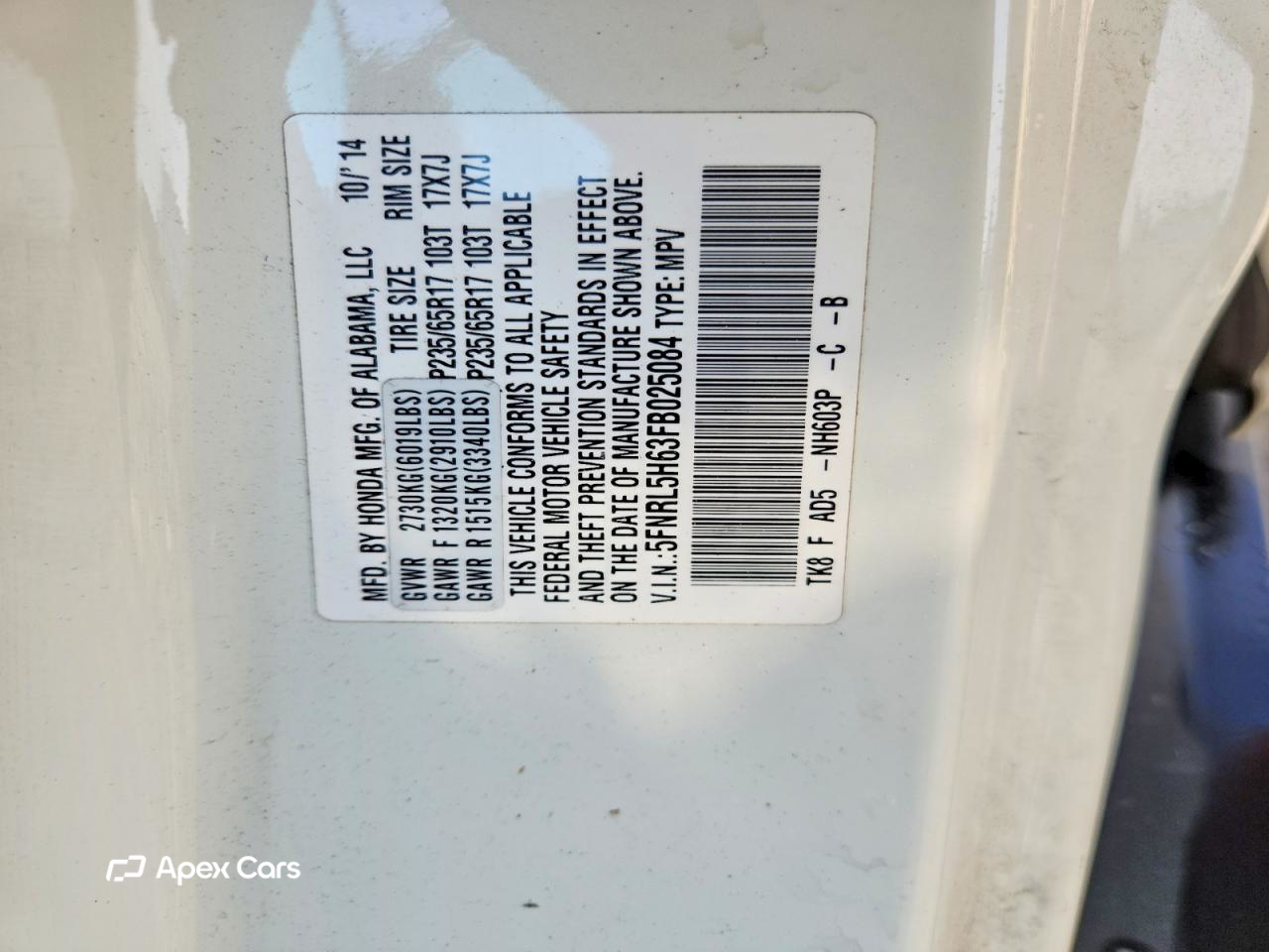 Honda Odyssey 2015