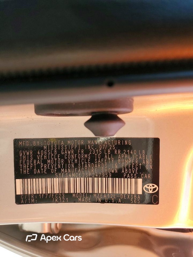 Toyota Corolla 2025