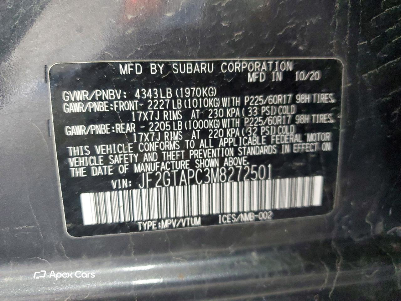 Subaru XV 2021