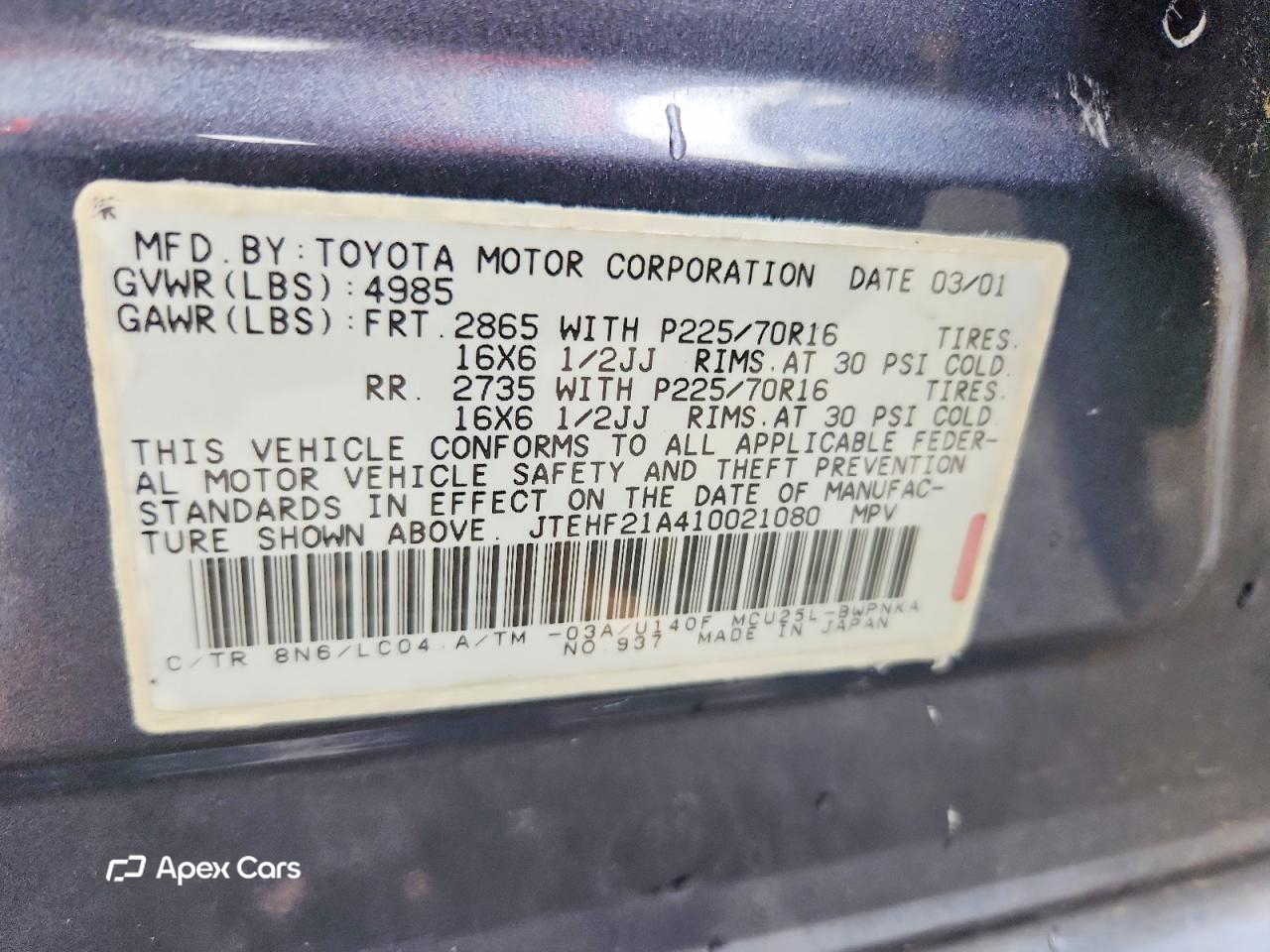 Toyota Highlander 2001