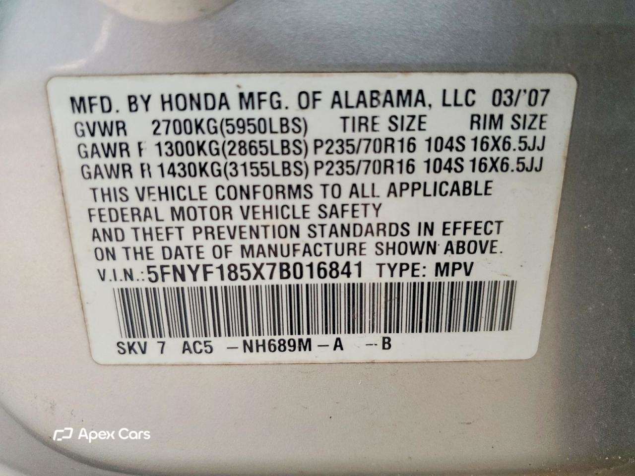 Honda Pilot 2007