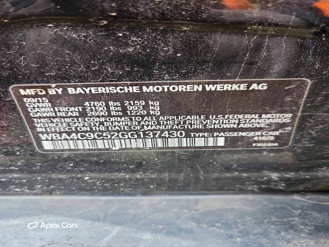 BMW Series 4 2016