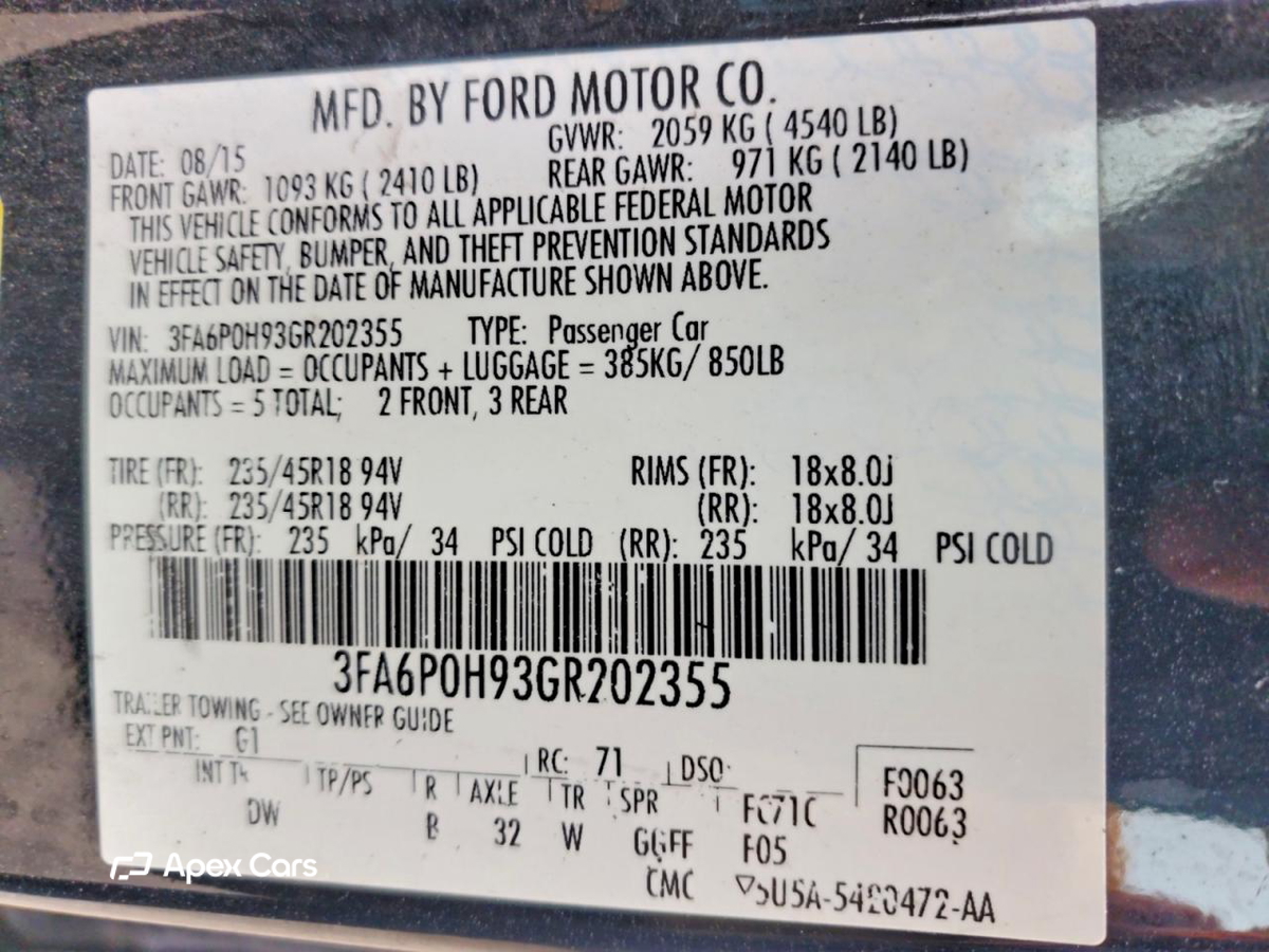 Ford Fusion 2016